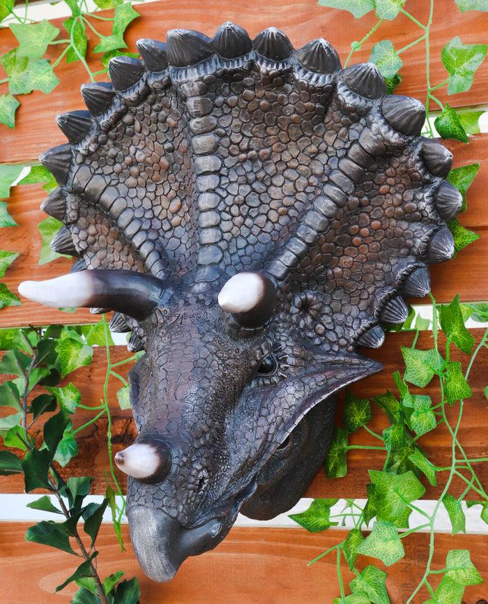 ebros gift Ebros Jurassic Triceratops Wall Head Large 15.25" H Hanging Wall Decor Plaque