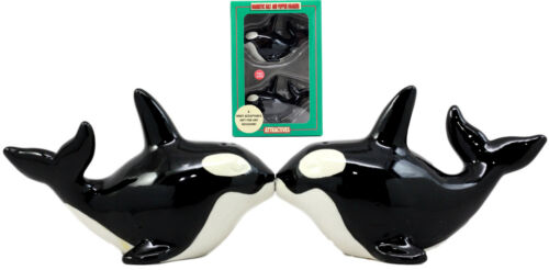 ebros gift Ebros Killer Whale Orcas Ocean Marine Sea Life Salt & Pepper Shakers Set Ceramic