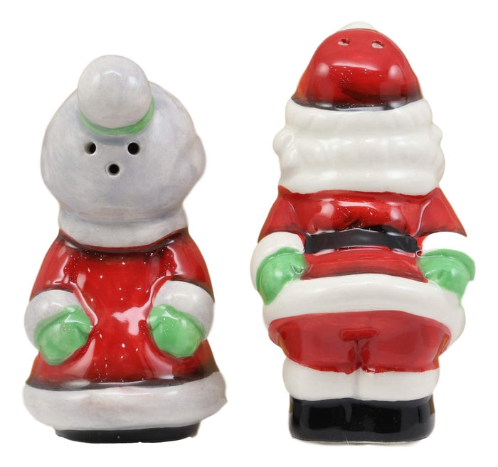 Ebros Gift Ebros Kissing Mr And Mrs Santa Claus Couple Magnetic Salt And Pepper Shakers Set