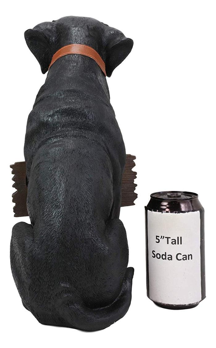 Ebros Gift Ebros Labrador Retriever Statue 13.25" H Dog With Jingle Collar & Greeting Sign