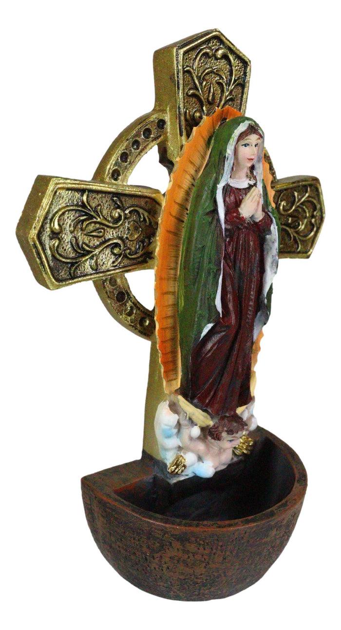 Ebros Gift Ebros Lady Of Guadalupe Holy Water Font Wall Decor 6.75 Inches Tall Catholic