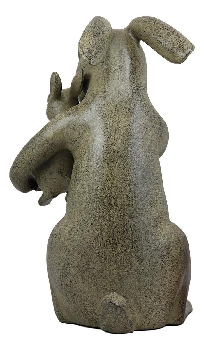Ebros Gift Ebros Large 13"Tall Aluminum Whimsical Story Time Mother Rabbit Reading Book To Her Kit Garden Statue Animal Fairy Tale Nursery Rhymes Rustic Cottage Outdoors Lawn Pool Patio Home Decorative Figurine