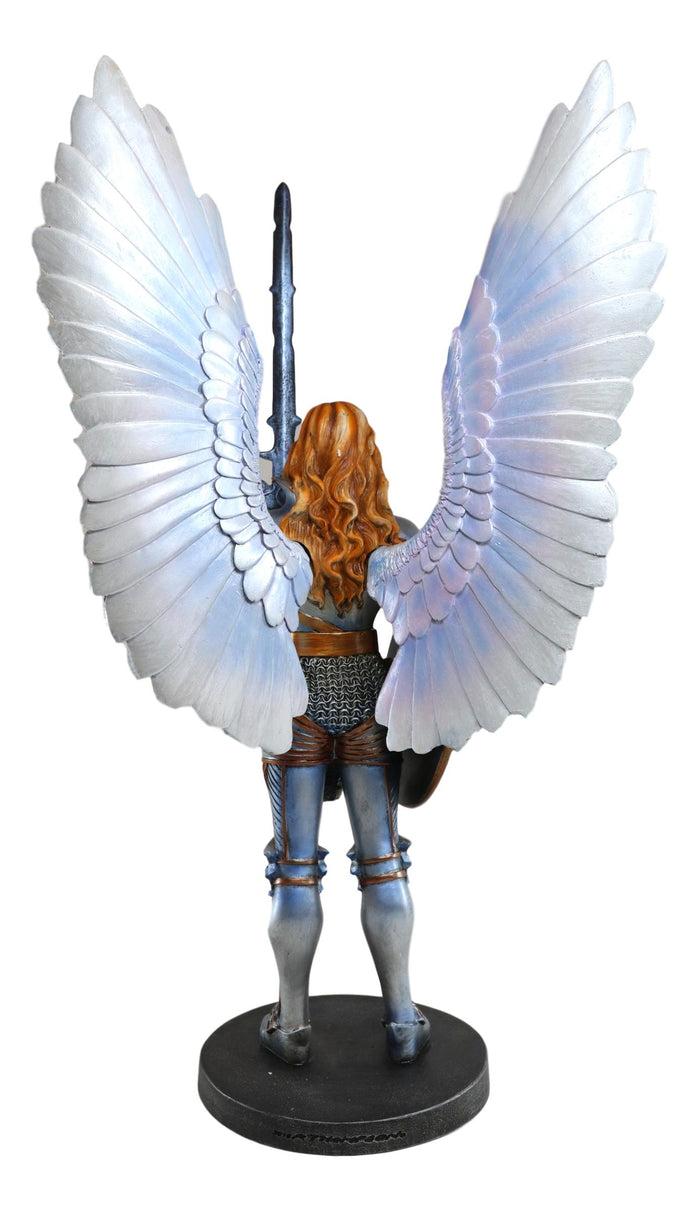 Ebros Gift Ebros Large 18"H Colorful Saint Archangel Michael Holding Sword & Shield Statue