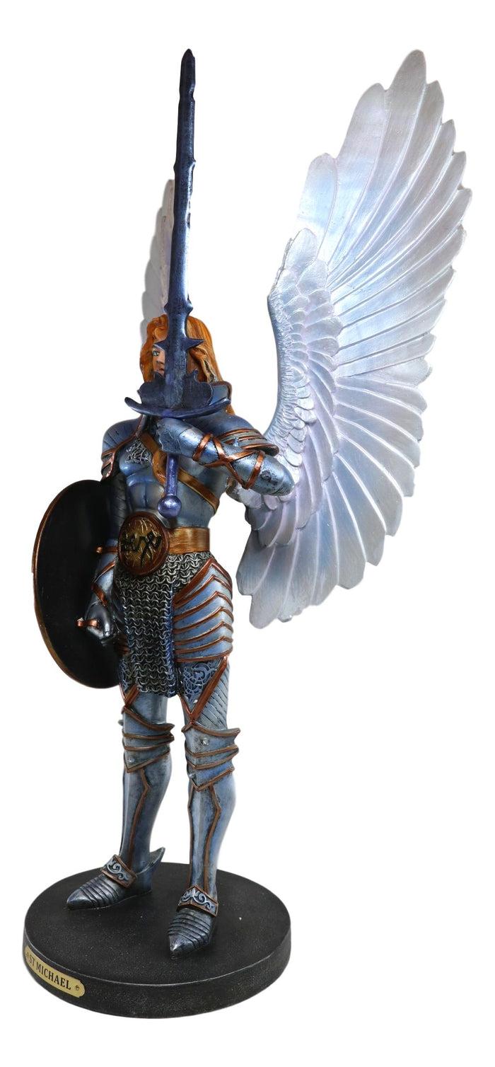 Ebros Gift Ebros Large 18"H Colorful Saint Archangel Michael Holding Sword & Shield Statue
