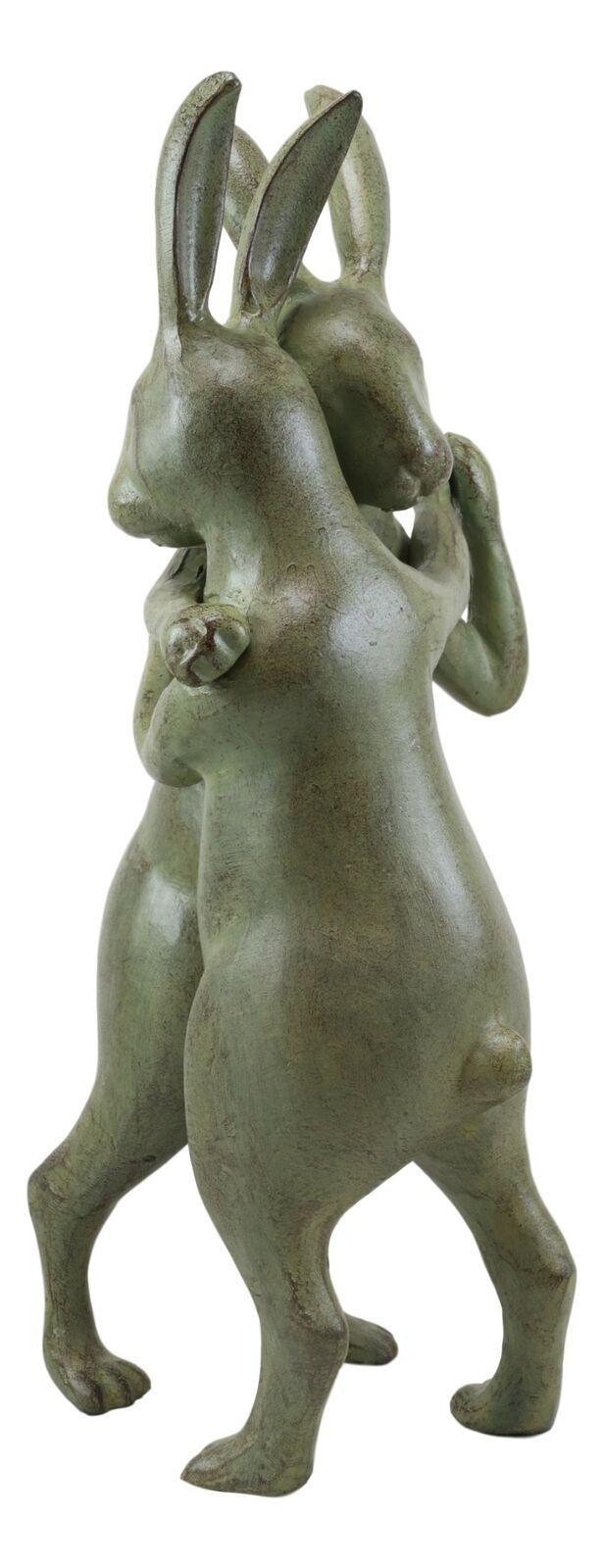 Ebros Gift Ebros Large 18" Tall Aluminum Whimsical Romantic Rabbit Couple Ballroom Dancing Garden Statue Animal Fairy Tale Nursery Rhymes Rustic Cozy Cottage Outdoors Lawn Pool Patio Home Decorative Figurine