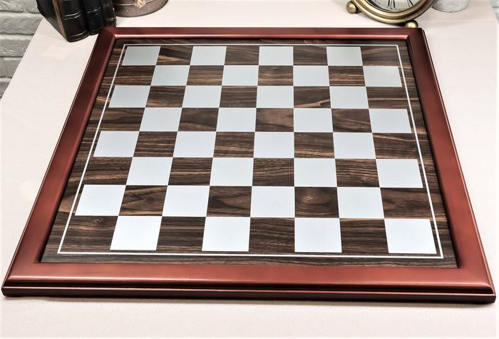 ebros gift Ebros Large 19" by 19" Wooden Chess Board With Chocolate Wood Borders Gaming