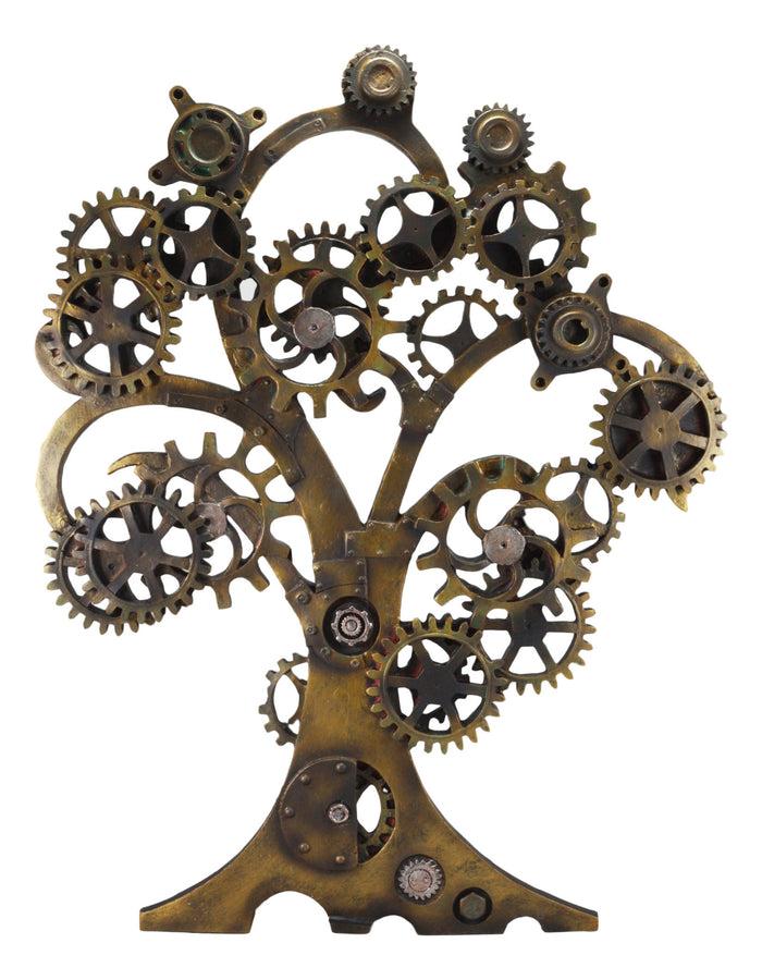 Ebros Gift Ebros Large 20" High Steampunk Tree Of Life Wall Decor Victorian Sci Fi Celtic Sacred Tree With Painted Gearwork Pressure Gauge Hanging Plaque Figurine