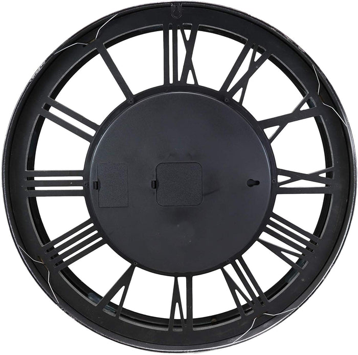 Ebros Gift Ebros Large 21.25" W Contemporary Modern Transitional Design Steampunk Wall Clock With Complex Mechanical Moving Gears Mirror Face Roman Numerals Accent Clockwork Gearwork Decor