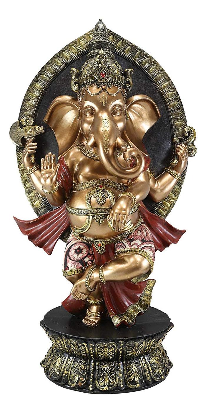 Ebros Gift Ebros Large 28.5" Tall Hindu Supreme God Dancing Avatar Nritya Ganesha Chaturthi In Yoga Pose Statue Elephant Deity Patron Of Success Arts And Wisdom Hinduism Vastu Altar Decorative