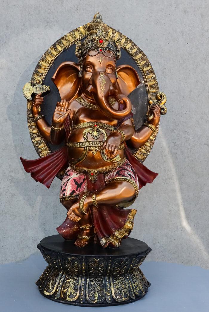 ebros gift Ebros Large 28.5" Tall Hindu Supreme God Dancing Avatar Nritya Ganesha Chaturthi in Yoga Pose Statue Elephant Deity Patron of Success Arts and Wisdom Hinduism Vastu Altar Decorative
