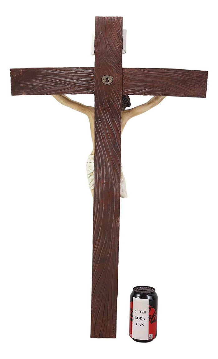 Ebros Gift Ebros Large 30" Tall INRI Jesus Christ On The Cross Wall Hanging Crucifix Plaque
