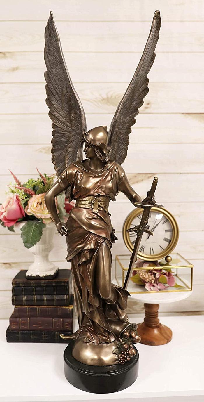 ebros gift Ebros Large 35" Tall Winged Victory Angel of Justice with Sword & Helmet Statue