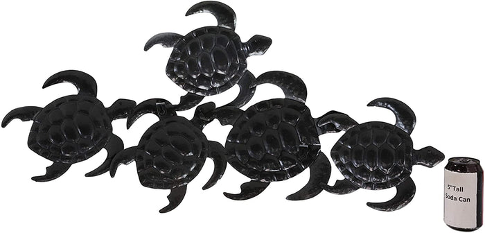 Ebros Gift Ebros Large Aluminum Sea Turtles Hatchlings Hanging Wall Decor Plaque 32.5"Long