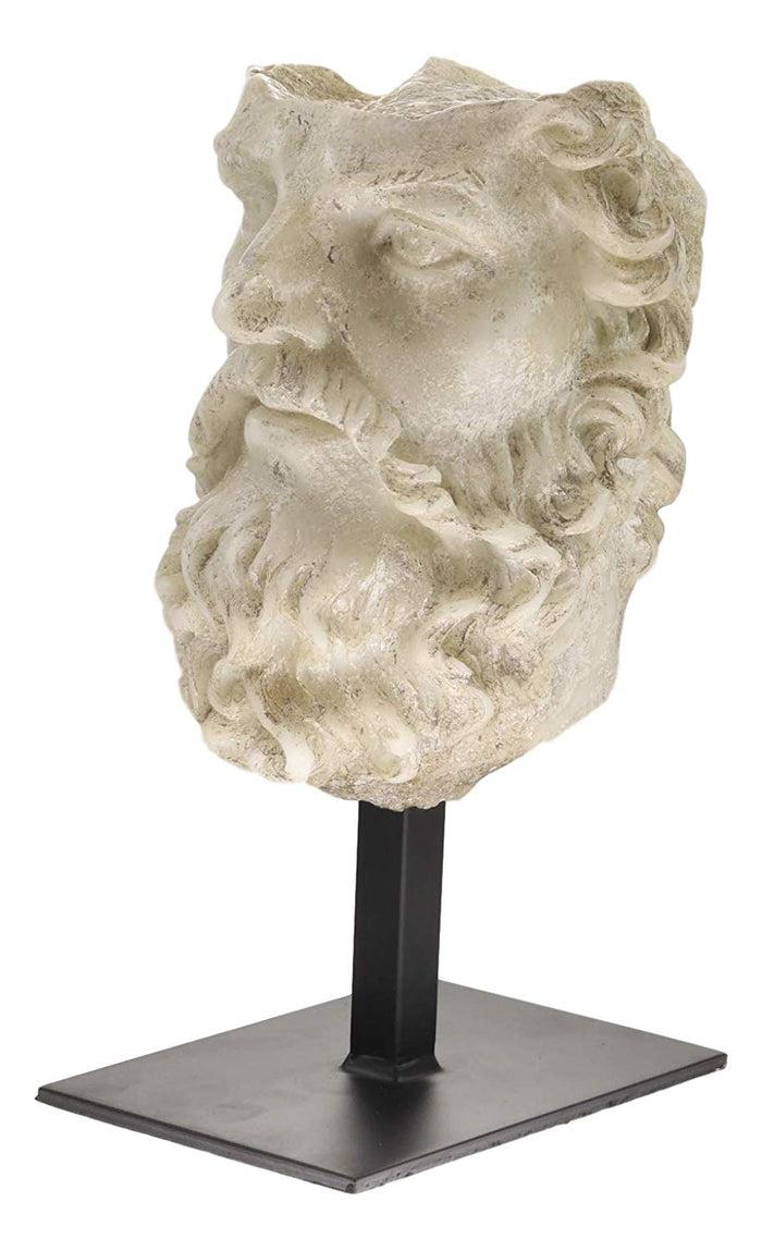 Ebros Gift Ebros Large Ancient Classical Greek Roman Emperor Lucius Verus Fragmentary Head Bust Antique Artifact Reproduction Replica With Museum Gallery Stand Statue Classic Home Decorative Figurine Heads
