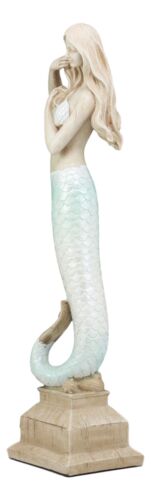 Ebros Gift Ebros Large Art Nouveau Mermaid Brushing Hair Decor Figurine 18" Tall Fantasy Coastal Statue