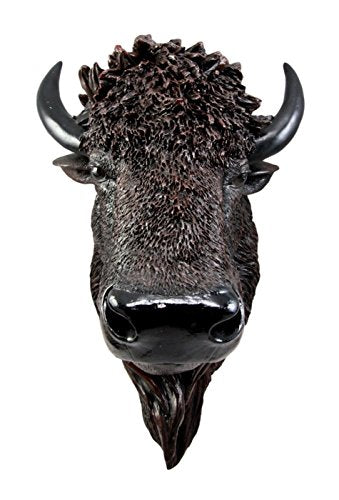 Ebros Gift Ebros Large Bison Buffalo Hanging Wall Decor Sculpture Plaque Figurine 18.5" H