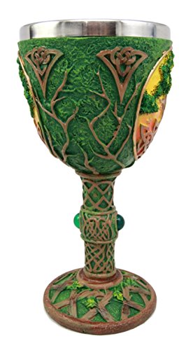 Ebros Gift Ebros Large Celtic Sacred Tree Of Life Yggdrasil Wine Goblet Chalice Cup 8oz