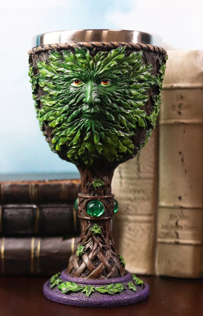 ebros gift Ebros Large Celtic Tree Spirit Man Greenman Wine Goblet 8oz Cup