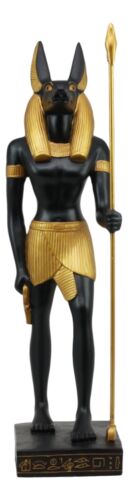 Ebros Gift Ebros Large Classical Egyptian God Of The Dead Anubis Holding Staff Statue 16"H