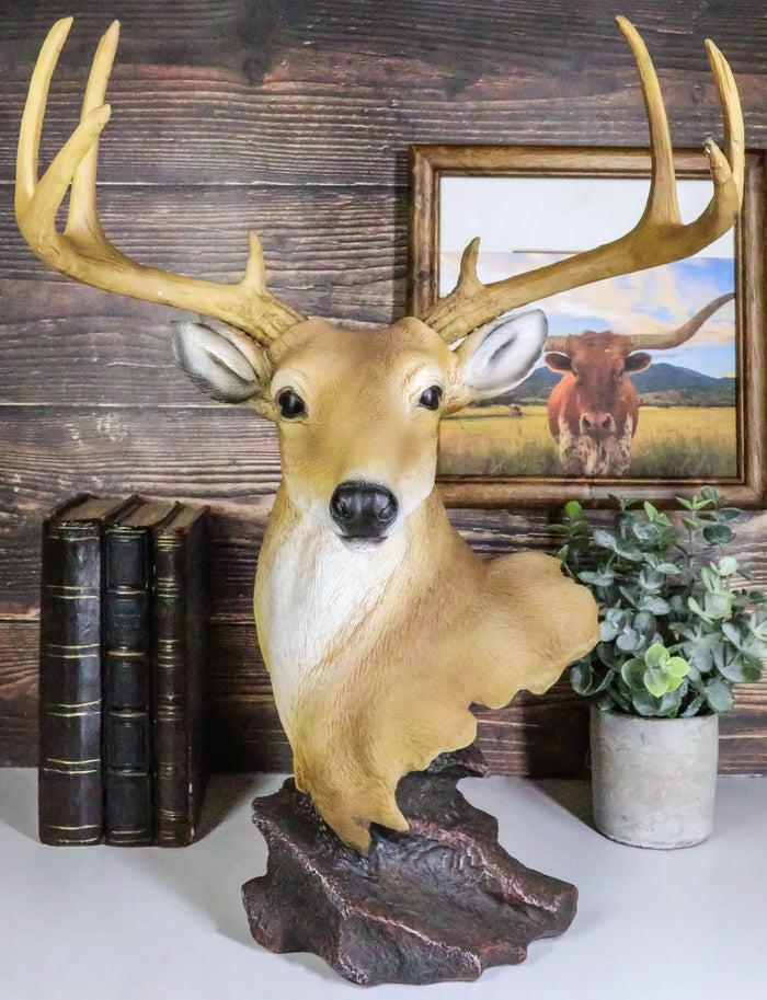 ebros gift Ebros Large Decorative 8 Point Big Buck Bust Figurine Game Deer Hunters Rustic Cabin