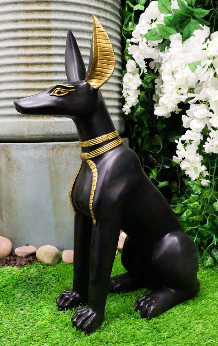 Ebros Gift Ebros Large Egyptian Anubis Dog Statue 21.25"Tall God Of Afterlife And Mummification