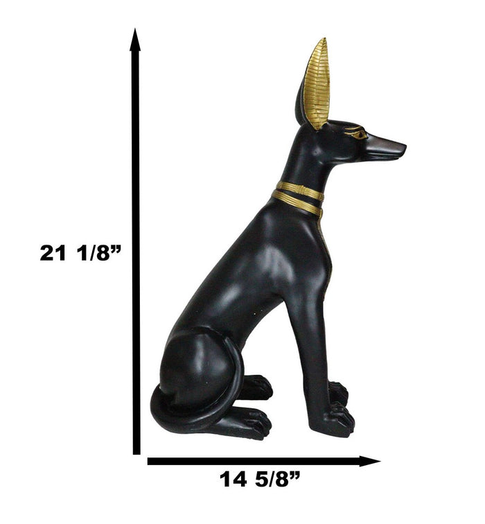 Ebros Gift Ebros Large Egyptian Anubis Dog Statue 21.25"Tall God Of Afterlife And Mummification