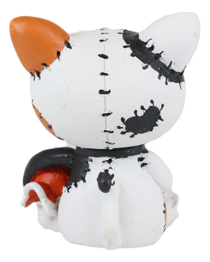 Ebros Gift Ebros Large Furrybones Calico Cat Mao Mao With Fish Costume Cute Skeleton Figurine