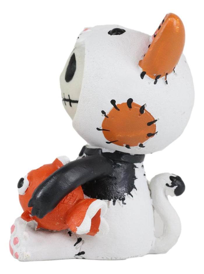 Ebros Gift Ebros Large Furrybones Calico Cat Mao Mao With Fish Costume Cute Skeleton Figurine