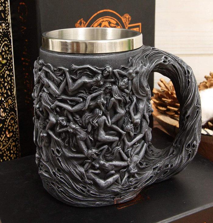 ebros gift Ebros Large Gothic Ossuary Sexy Nude Erotica Tantric Voodoo Tattoo Morphing Female Bodies Coffee Mug Drinking Cup Tankard