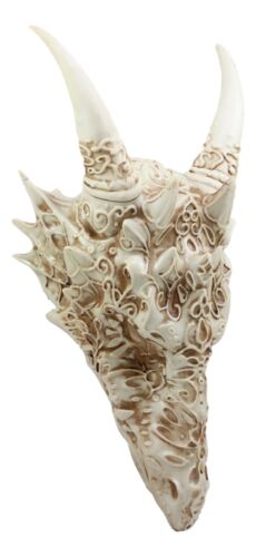 ebros gift Ebros Large Gothic Tribal Stencil Art Horned Dragon Head Skull As Wall Decor Or Statue