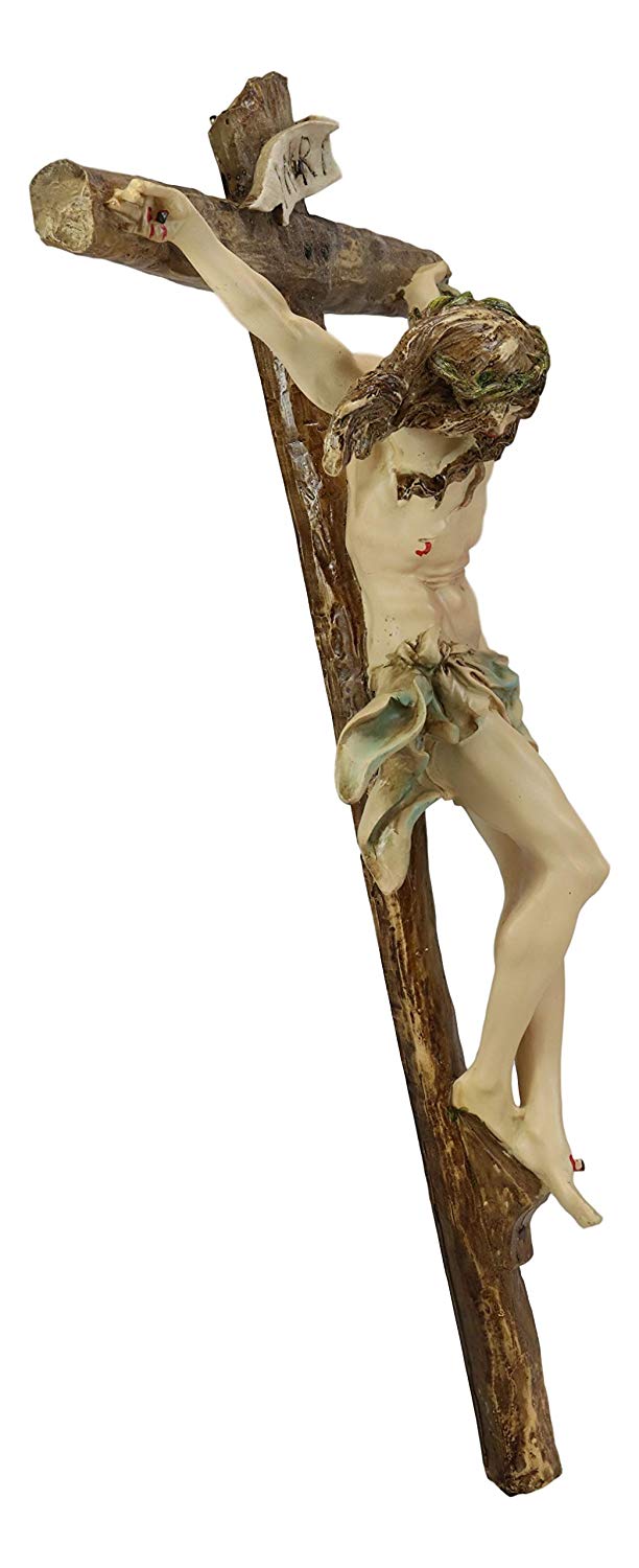 Ebros Gift Ebros Large Jesus Christ At Calvary Crucifix INRI Wall Cross Hanging Plaque 20"H
