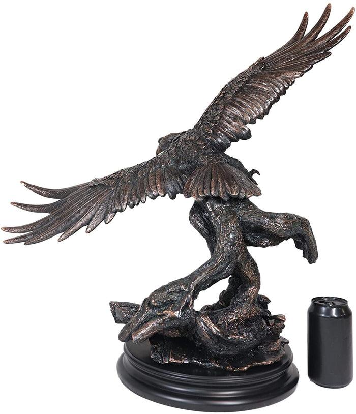 Ebros Gift Ebros Large King Of The Skies Majestic Bald Eagle Swooping Over Tree Branches Statue