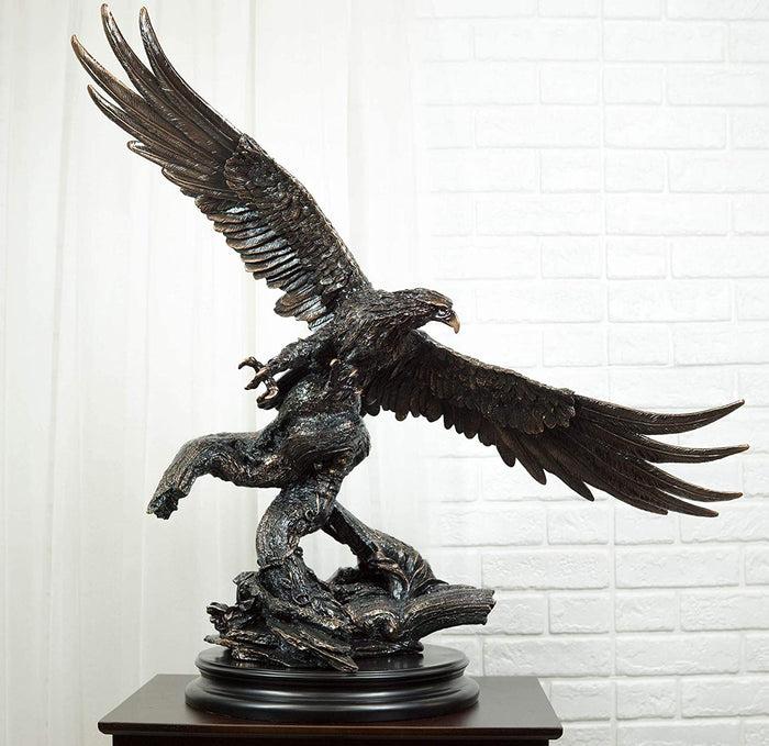 ebros gift Ebros Large King Of The Skies Majestic Bald Eagle Swooping Over Tree Branches Statue
