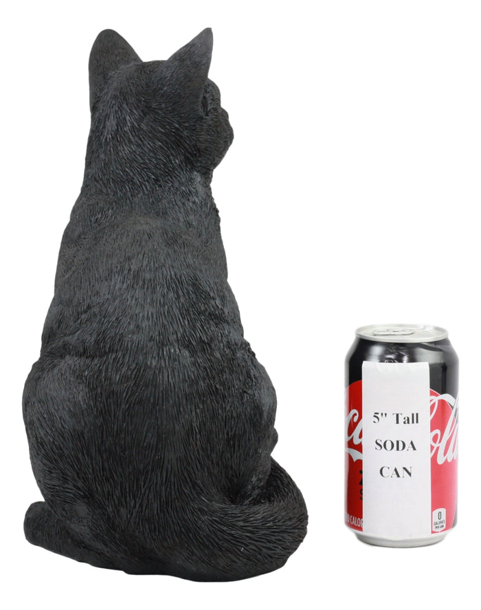 Ebros Gift Ebros Large Lifelike Pawing Mystical Black Cat Statue 11.75"H With Glass Eyes