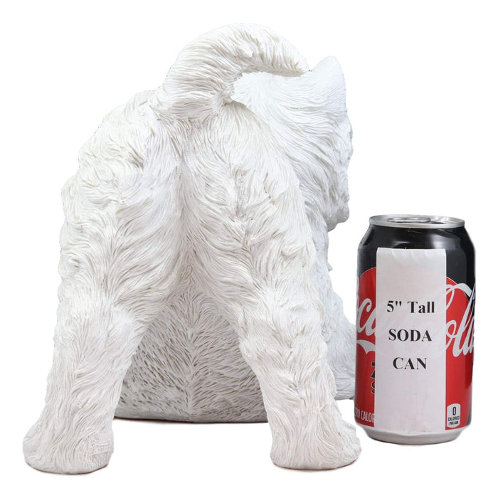 Ebros Gift Ebros Large Lifelike West Highland Terrier White Westie Dog Statue 13.75"Long