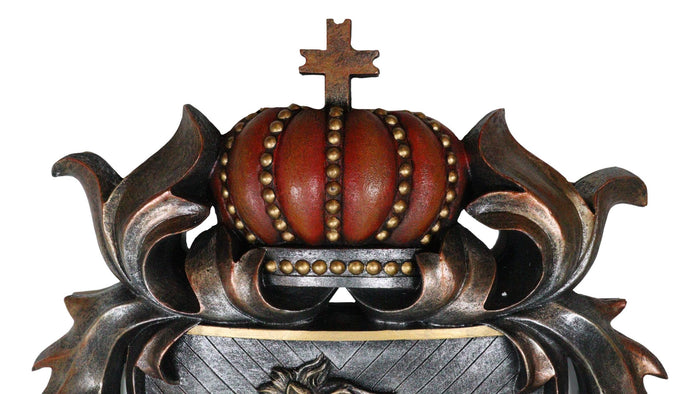 Ebros Gift Ebros Large Medieval Heraldic Royal Lion Coat Of Arms King Crown Shield Plaque