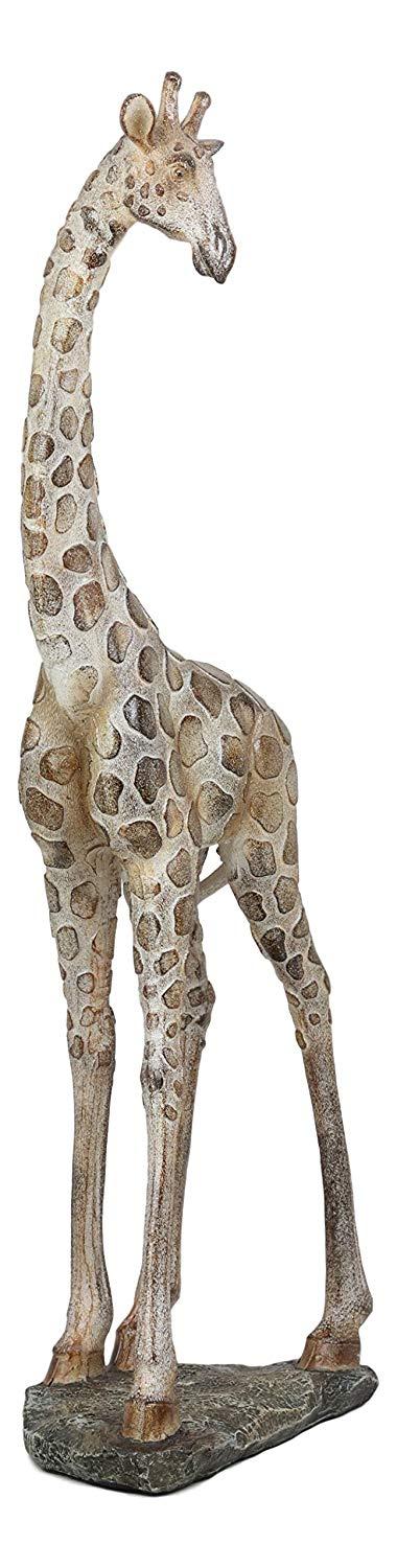 Ebros Gift Ebros Large Mosaic Design Peering Giraffe Statue 18.5" Tall Safari Savannah Standing Reticulated Giraffes Long Neck Animal Figurine Madagascar Africa Wildlife Decor And Gifts