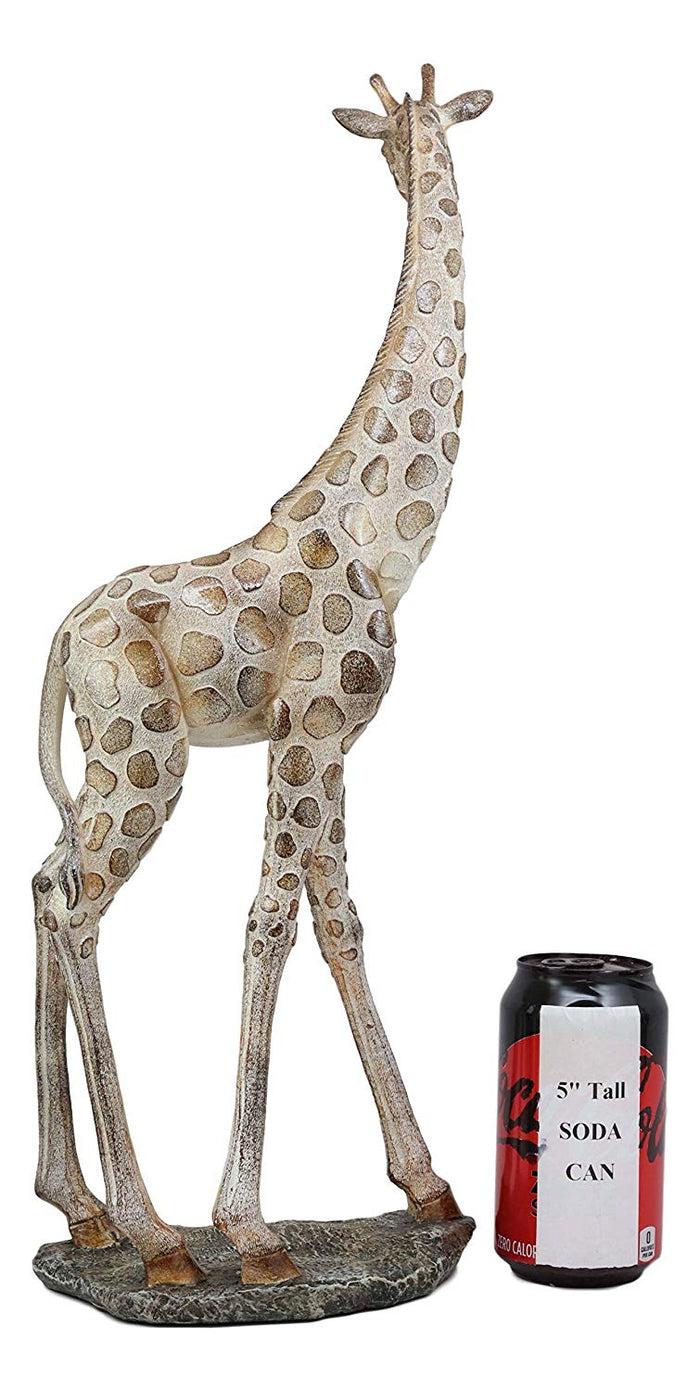 Ebros Gift Ebros Large Mosaic Design Peering Giraffe Statue 18.5" Tall Safari Savannah Standing Reticulated Giraffes Long Neck Animal Figurine Madagascar Africa Wildlife Decor And Gifts