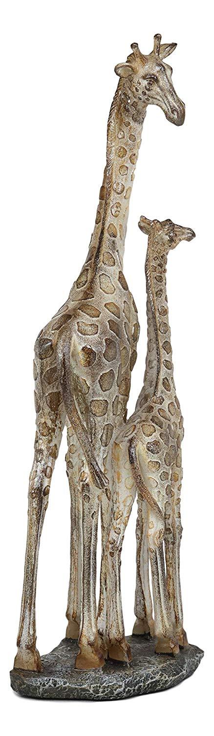 Ebros Gift Ebros Large Mosaic Giraffe Mother And Calf Family Statue 17.25" Tall