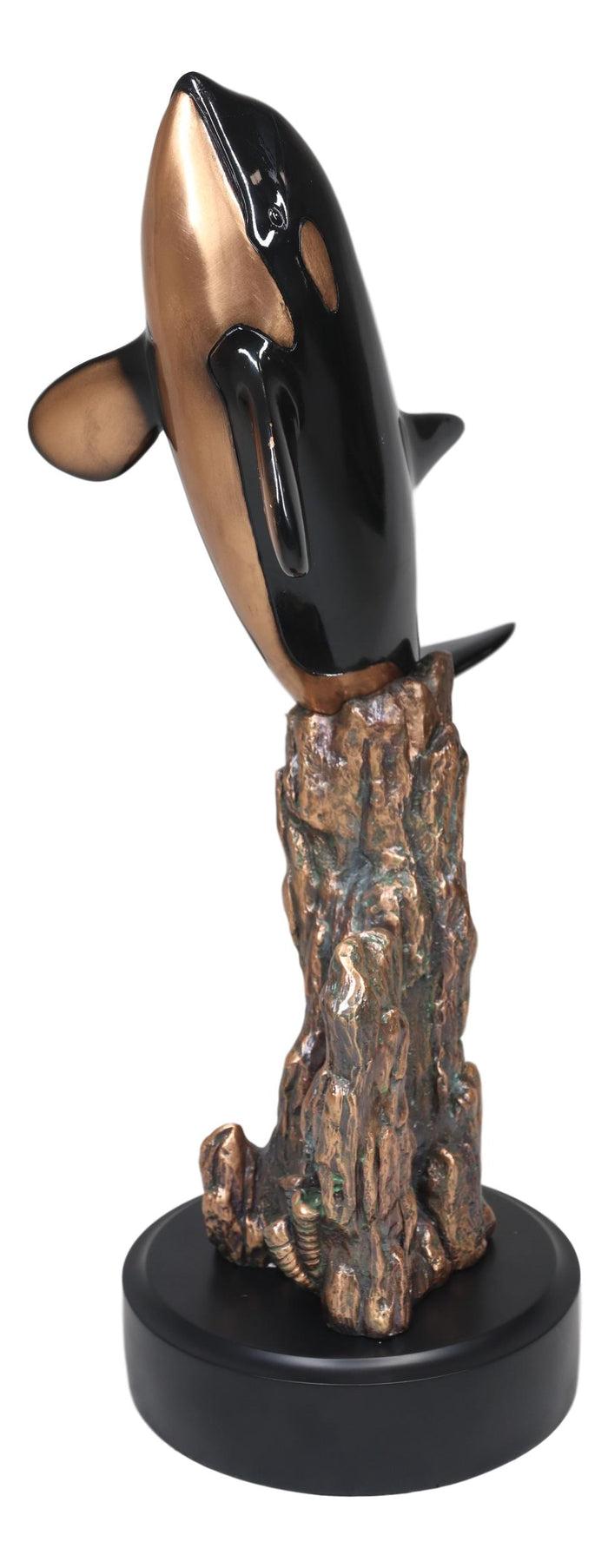 Ebros Gift Ebros Large Nautical Marine Sea Orca Killer Whale Swimming By Coral Reefs Statue