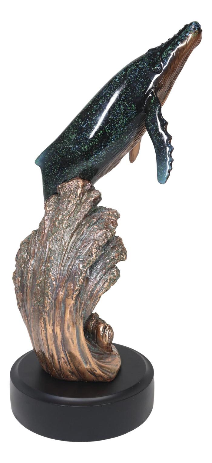 Ebros Gift Ebros Large Nautical Ocean Marine Baleen Humpback Whale Breaching Water Statue