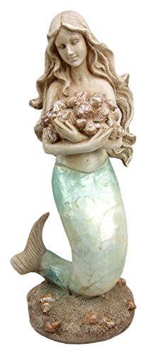 Ebros Gift Ebros Large Ocean Mermaid Maiden Collecting Seashells Decor Figurine 14.75"H