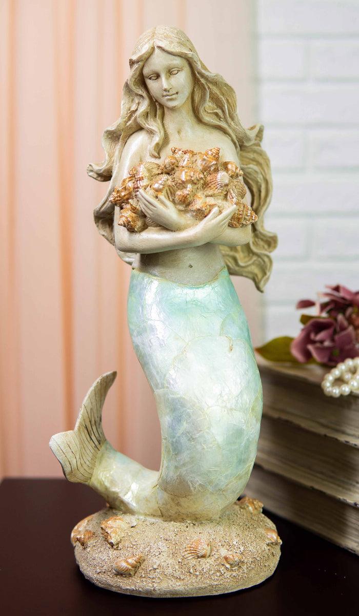ebros gift Ebros Large Ocean Mermaid Maiden Collecting Seashells Decor Figurine 14.75"H