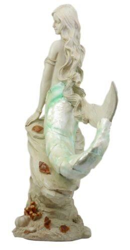 Ebros Gift Ebros Large Ocean Princess Ariel Mermaid Sitting On Sea Rock Figurine 16"H Decor