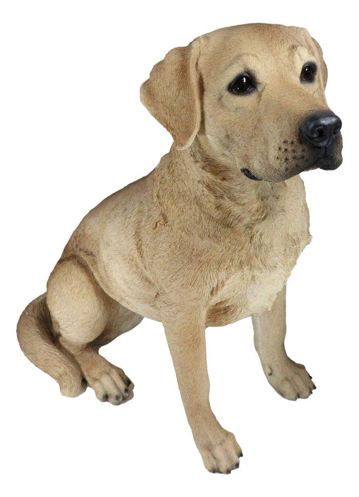 Ebros Gift Ebros Large Realistic Lifelike Yellow Labrador Retriever Statue 21"H Golden Retriever