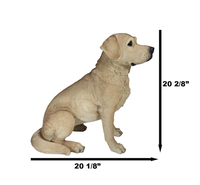 Ebros Gift Ebros Large Realistic Lifelike Yellow Labrador Retriever Statue 21"H Golden Retriever