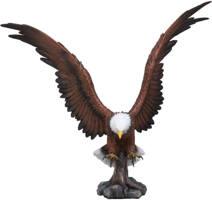 Ebros Gift Ebros Large Rocky Mountain Bald Eagle Descending On Prey Statue Decor Figurine