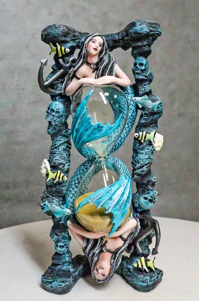 ebros gift Ebros Large Sirens Of The Seas Necromancer Gothic Mermaid Sand Timer Pillar 9"H