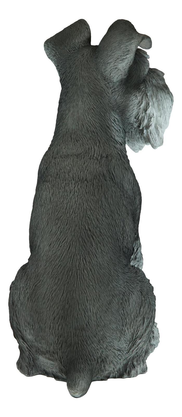 Ebros Gift Ebros Large Sitting Realistic Schnauzer Puppy Dog Statue 13"H Pet Pal Pedigree Breed