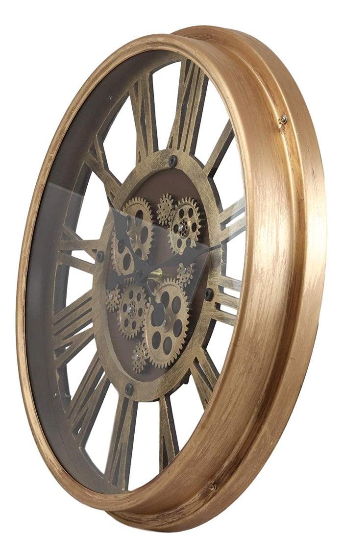 Ebros Gift Ebros Large Steampunk Mechanical Moving Gears Wall Clock Oversized Roman Numeral